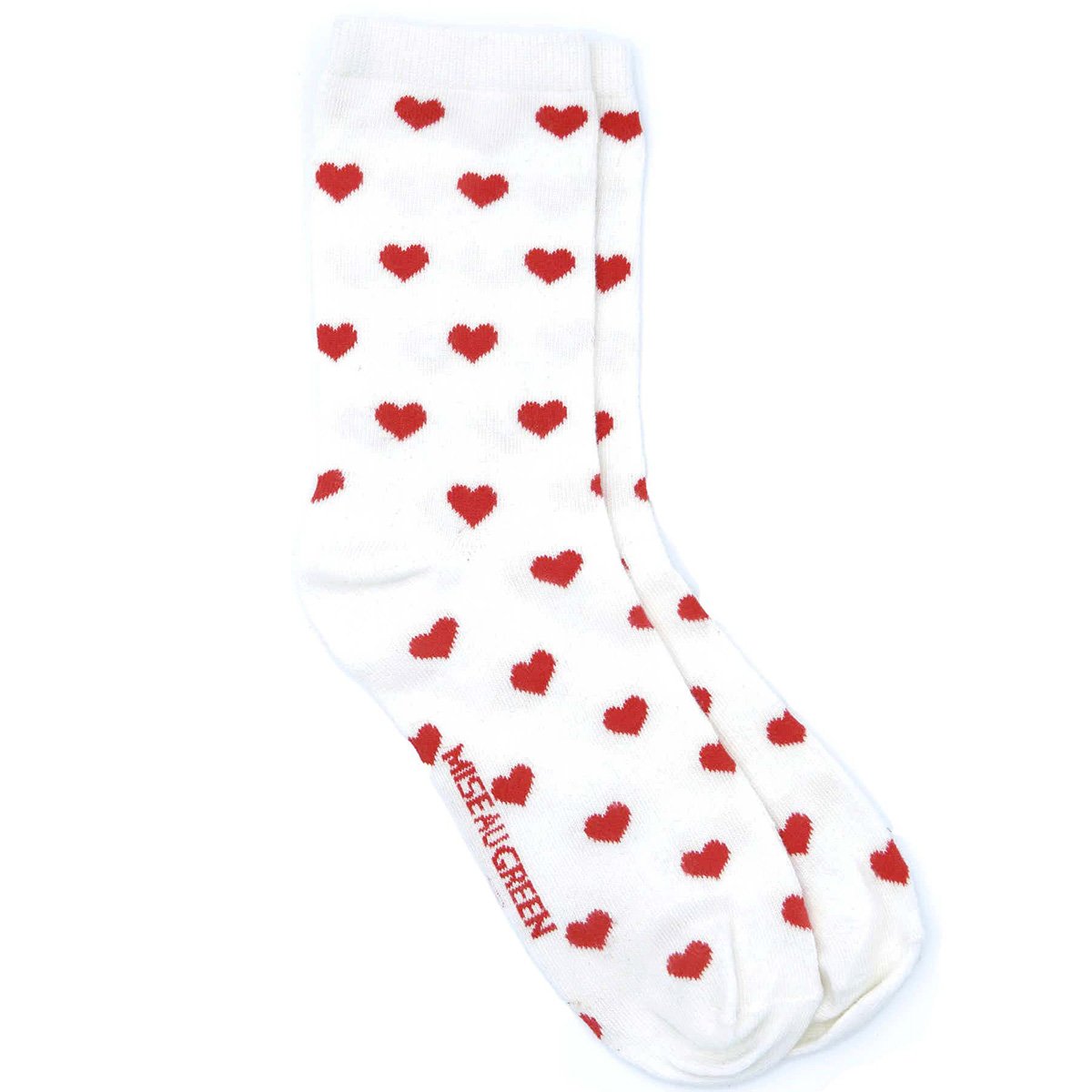 Chaussettes cœurs Guilia blanc, MISE AU GREEN