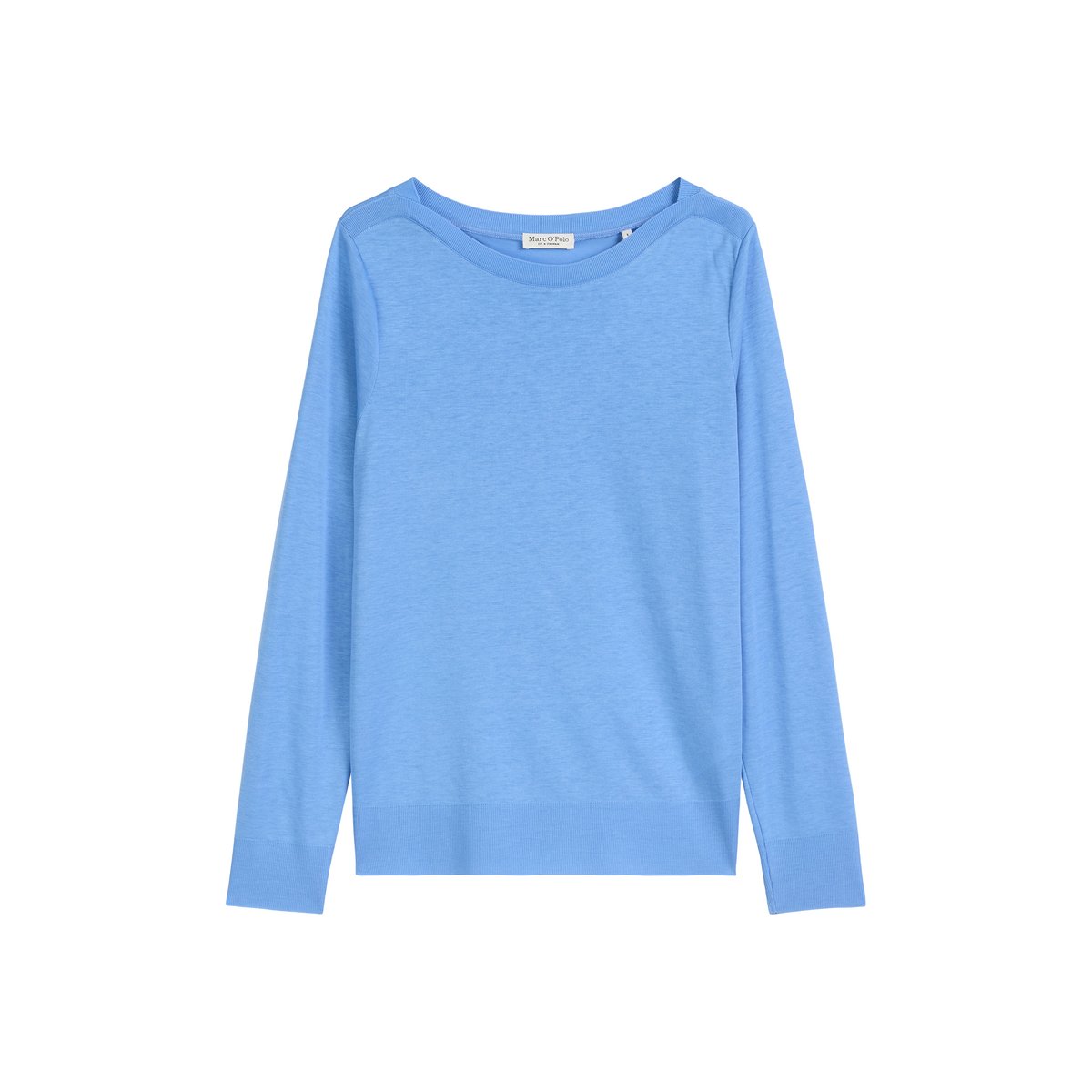 Manchette longue de luxe régulière en mélange de TENCEL™ Lyocell et de coton bleu clair, MARC O'POLO