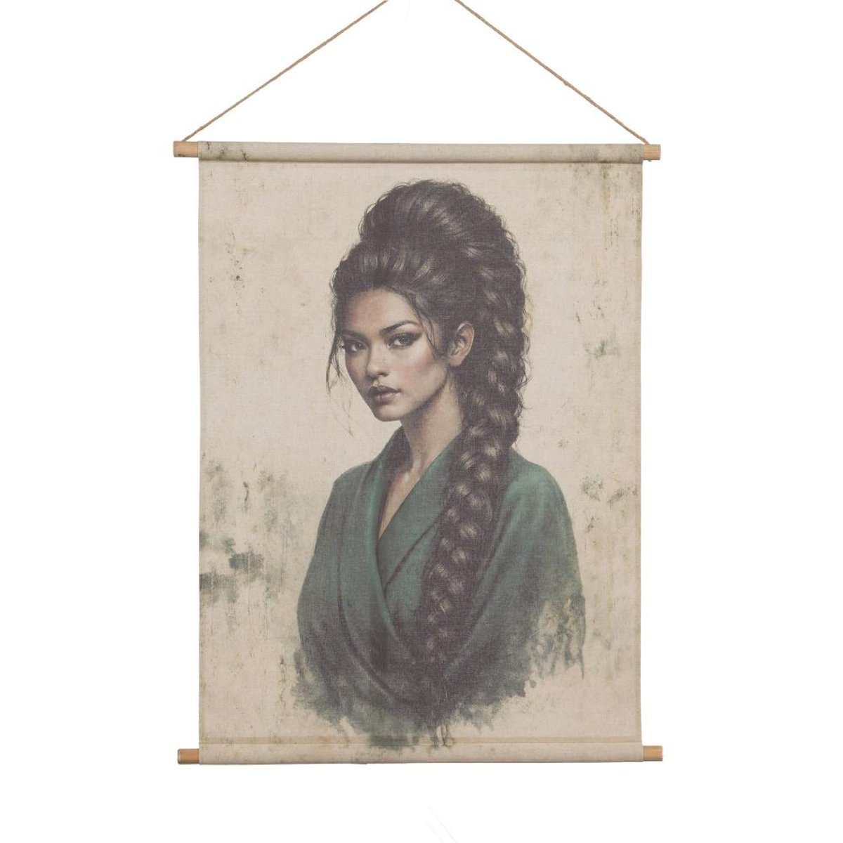 Toile kakemono femme 75x97 cm crème / ivoire, AMADEUS