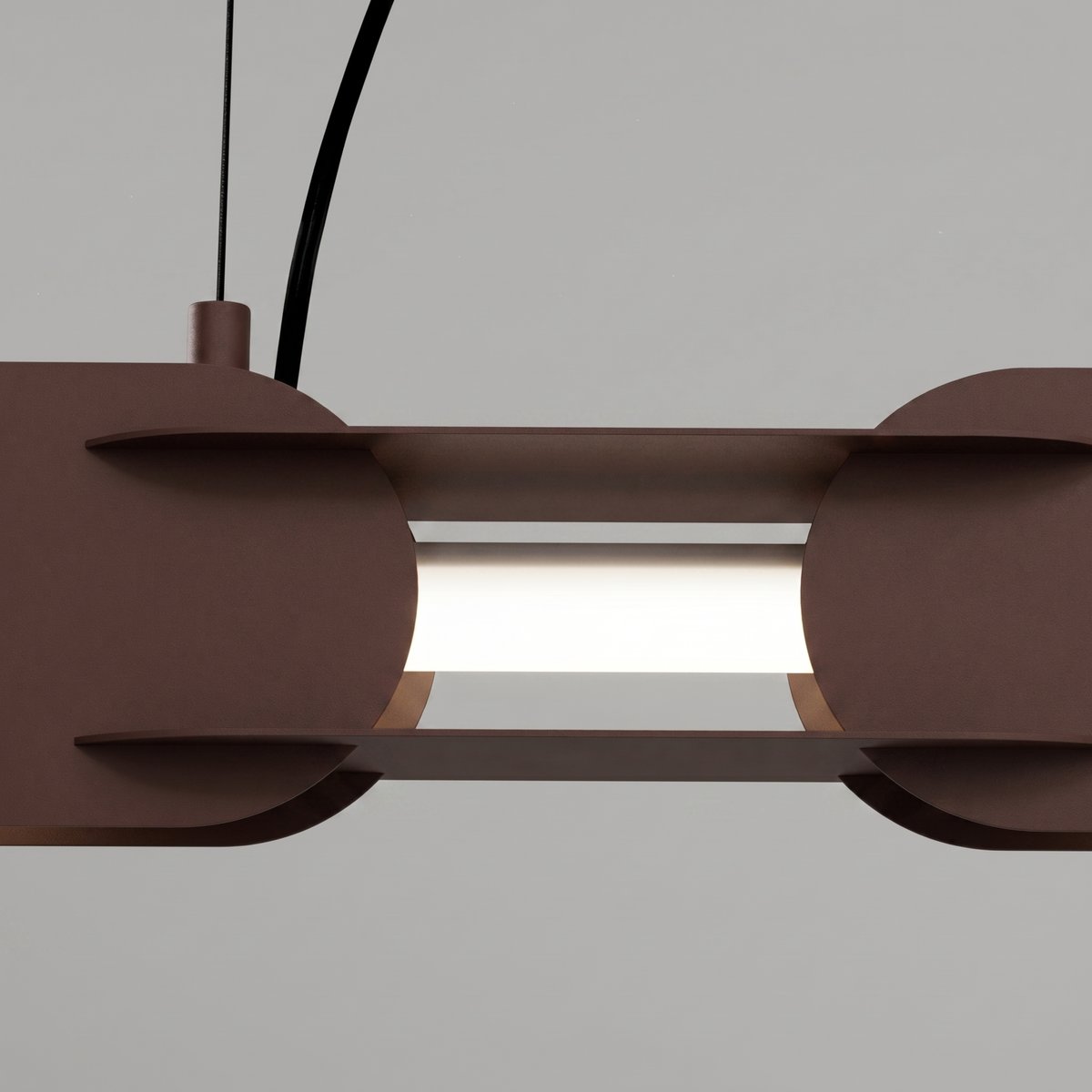 Suspension Acier Marron LED 1 Chain marron, EDEN