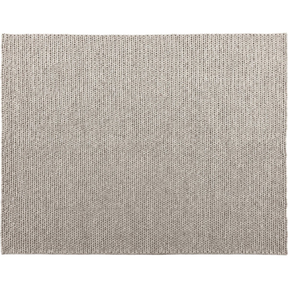 Tapis en laine tricoté main gris, RECOLLECTION