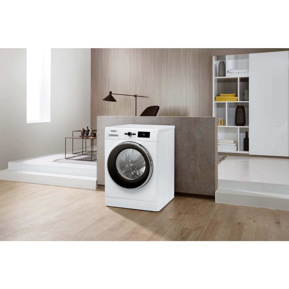 Lave linge séchant hublot FWDG97168BXFR couleur unique, WHIRLPOOL