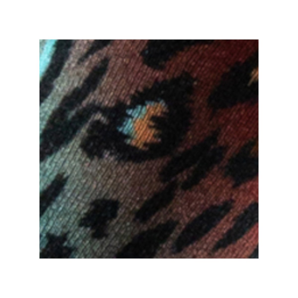 Mi-chaussettes imprimées Femme peau de bête en viscose de bambou marron, KINDY