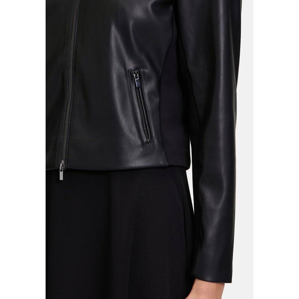 Veste blazer à fermeture zippée noir, VERA MONT