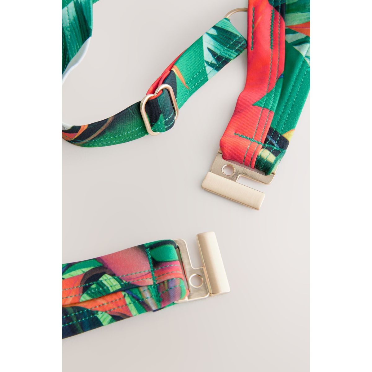 Haut de bikini remodelant rembourré rouge/vert tropical, NEXT