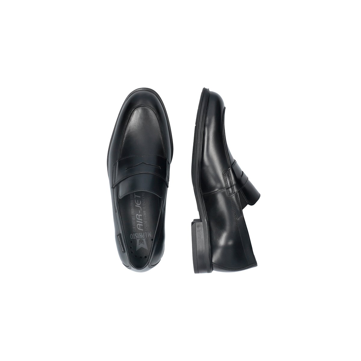Mocassins en cuir KURTIS noir 5135, MEPHISTO