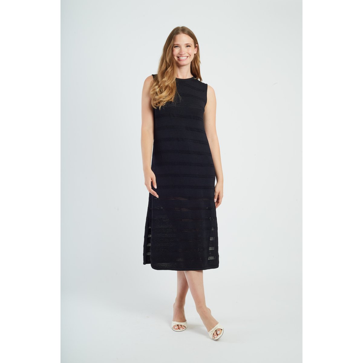 Robe midi en maille FLORENCE noir, DERHY