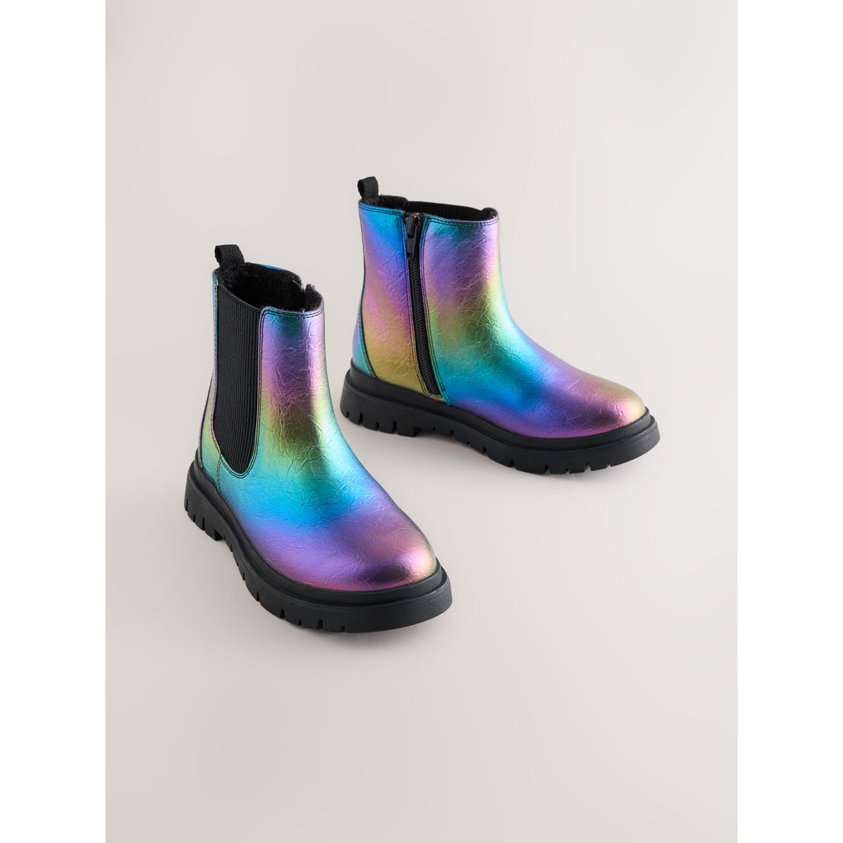 Grosses bottines chelsea arc-en-ciel métallisé, NEXT