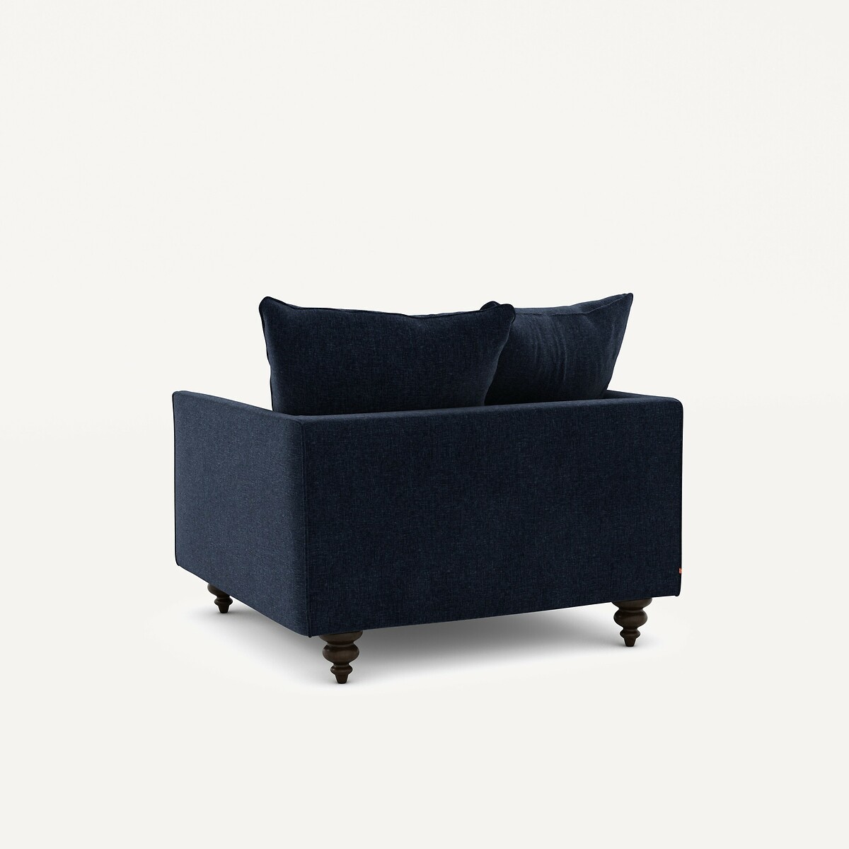 Fauteuil velours chenille, Lazare bleu de minuit, AM.PM