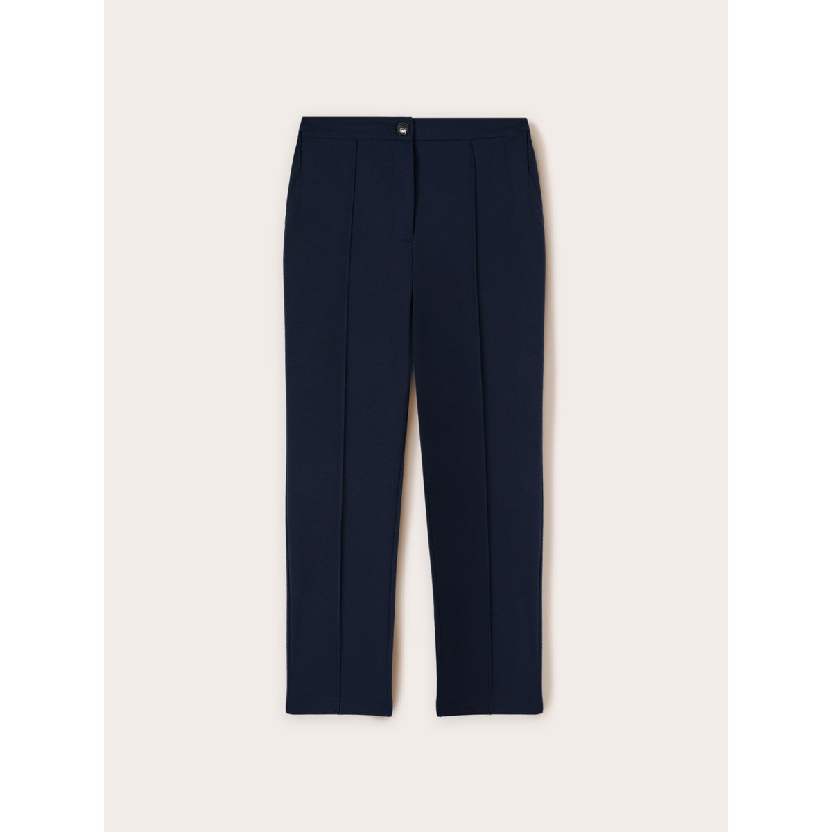 Pantalon regular en tissu crêpe bleu, MOTIVI