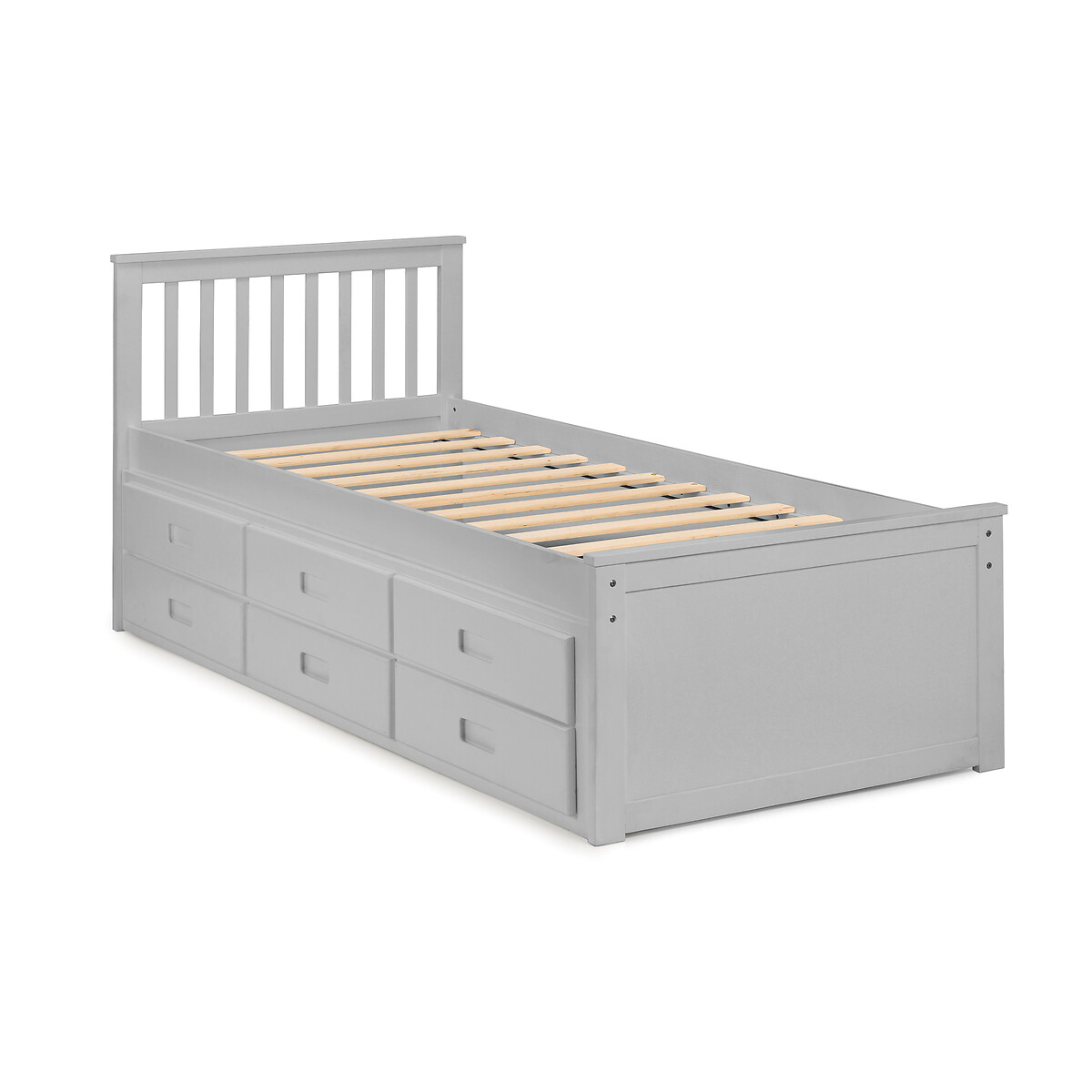 Taylor Bed With Underbed And Drawers light grey, SO'HOME