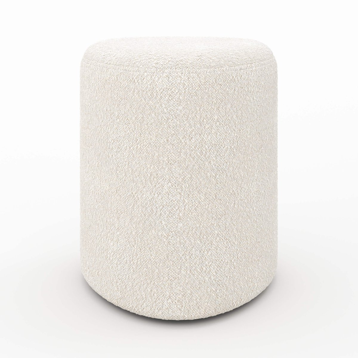 Pouf en tissu bouclé - EMMY beige, MAISON PAVANE