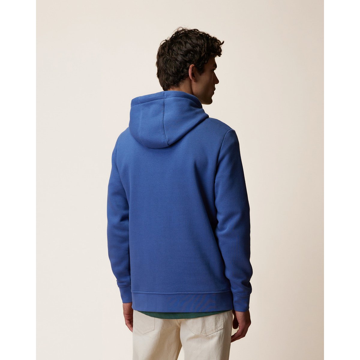 Sweat à capuche en molleton bleu, FAGUO