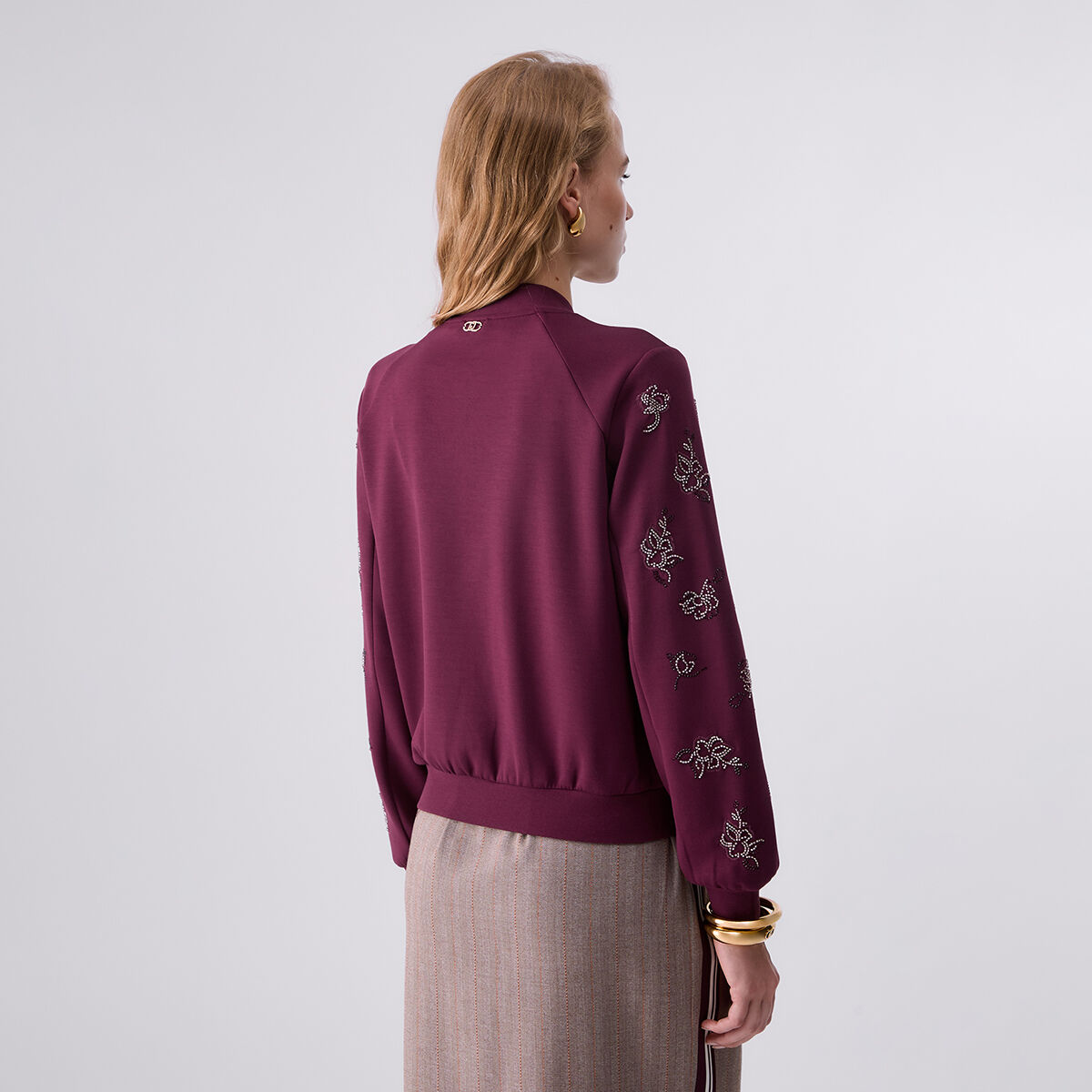Sweat-shirt avec Broderies Bijoux aubergine, LIU JO