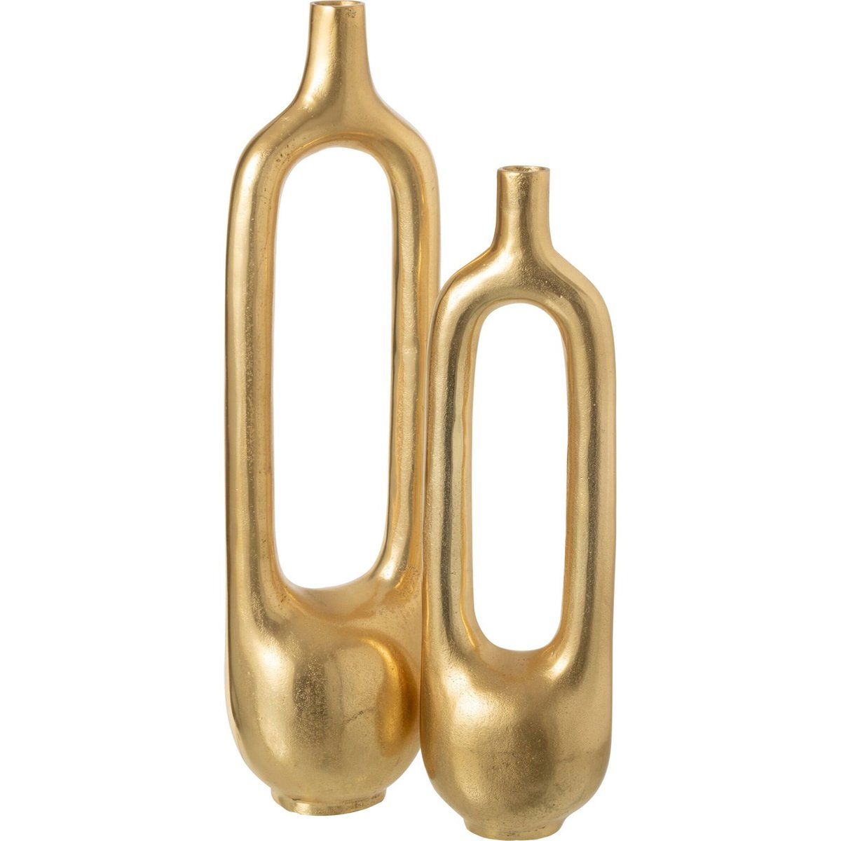 Vase sculpté en aluminium doré, RECOLLECTION