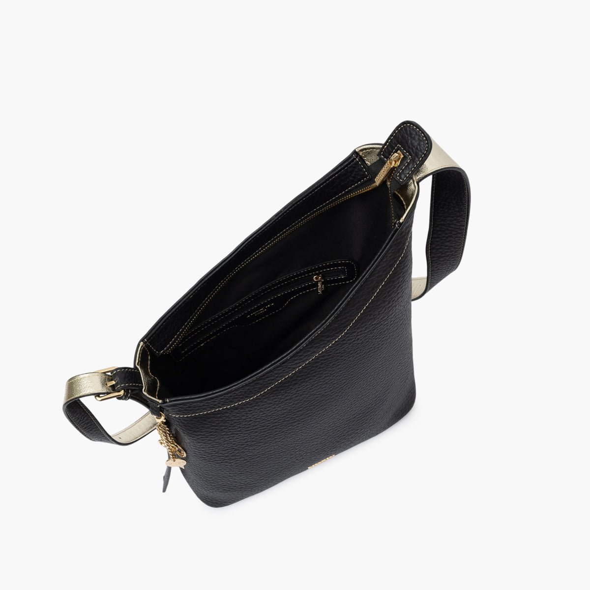 Sac hobo Todora M noir,doré, LOLLIPOPS