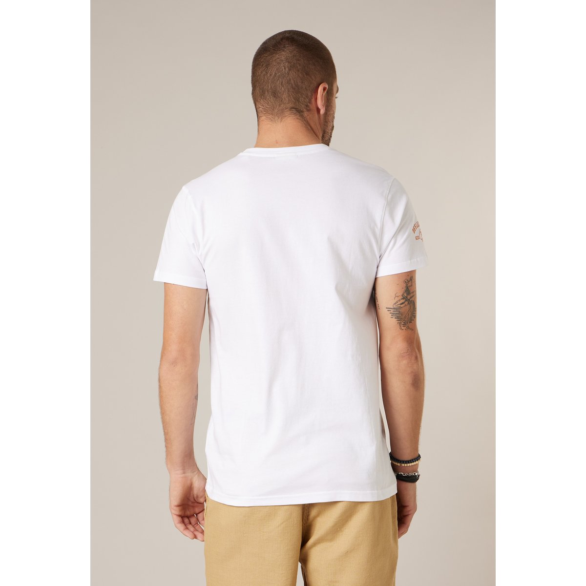 T-shirt homme en coton MOTOCLUB white, DEELUXE