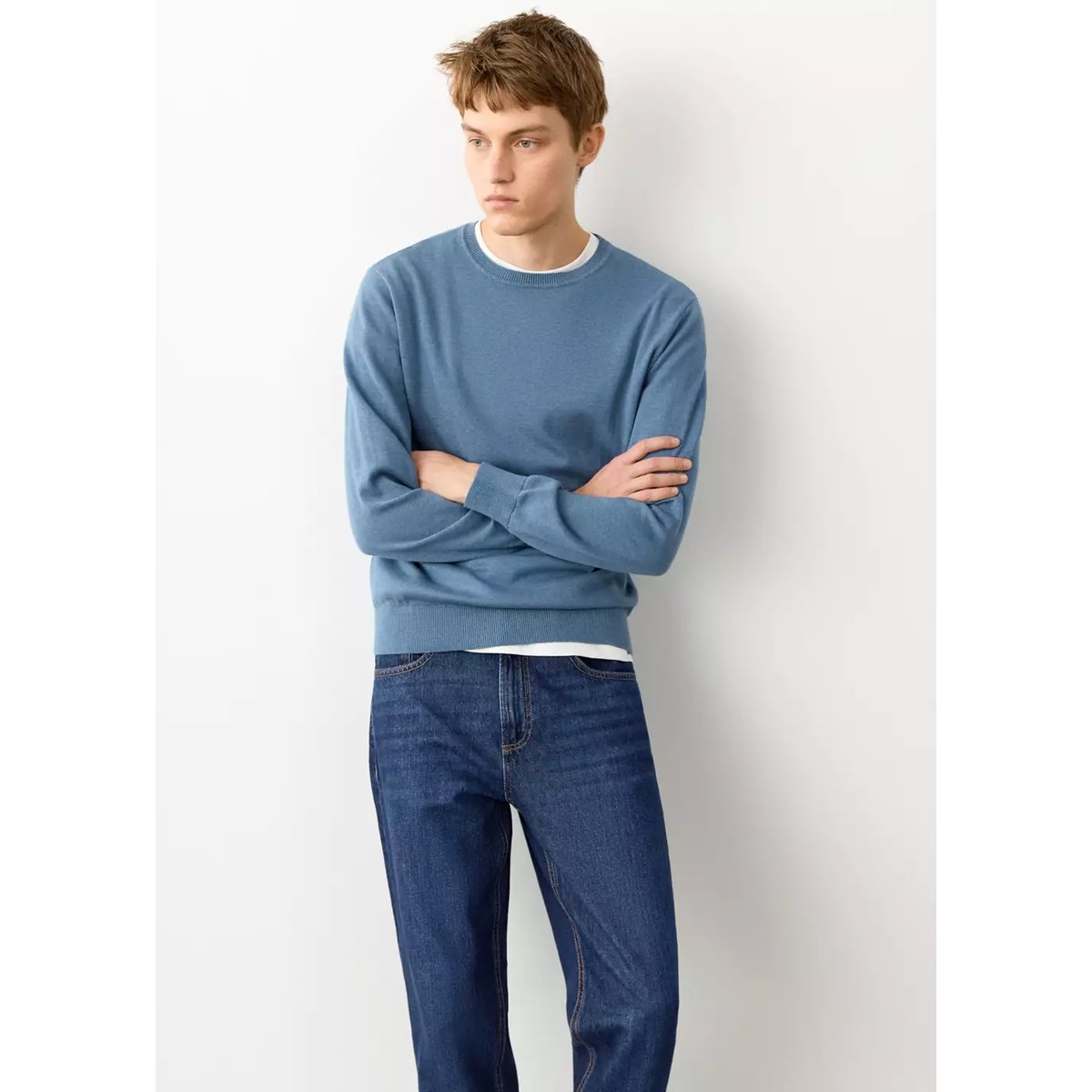 Jean regular-fit bleu foncé, MANGO TEEN