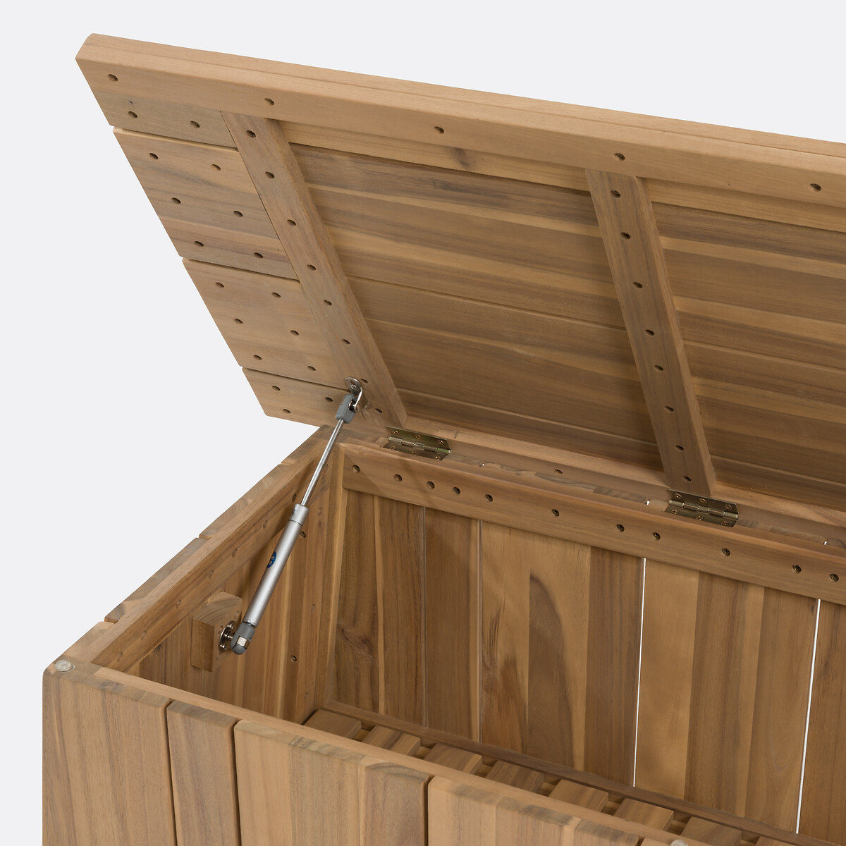 Garten-Truhenbank BRUT aus Akazienholz, mit Kissen akazienholz, LA REDOUTE INTERIEURS