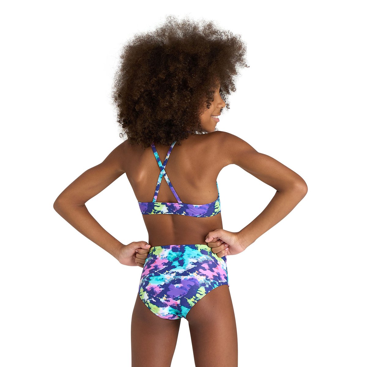 Bikini à haut court Tie And Dye navy, ARENA