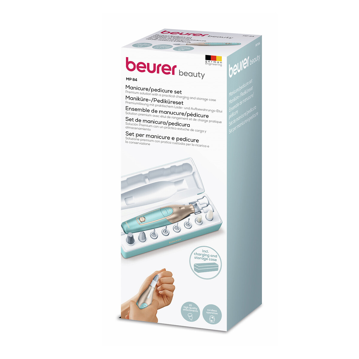 Set manucure pédicure MP 84 bleu turquoise, BEURER