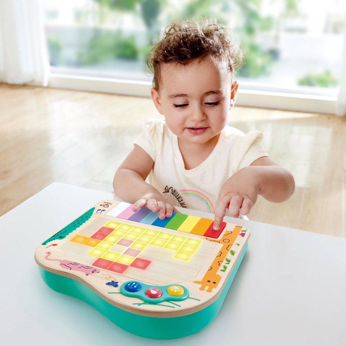 Piano pixel interactif vert, HAPE TOYS