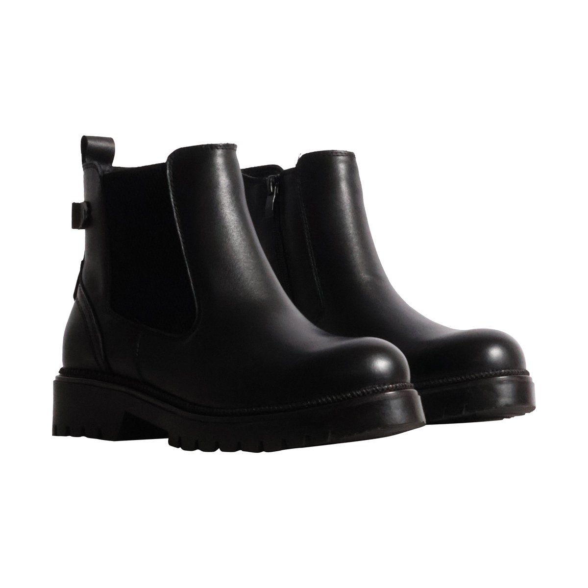 Bottines Cuir Alénoa noir, THE DIVINE FACTORY