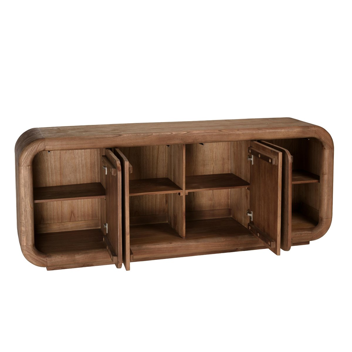 Buffet 4 portes en bois de mindi ARCUS bois naturel, PIER IMPORT