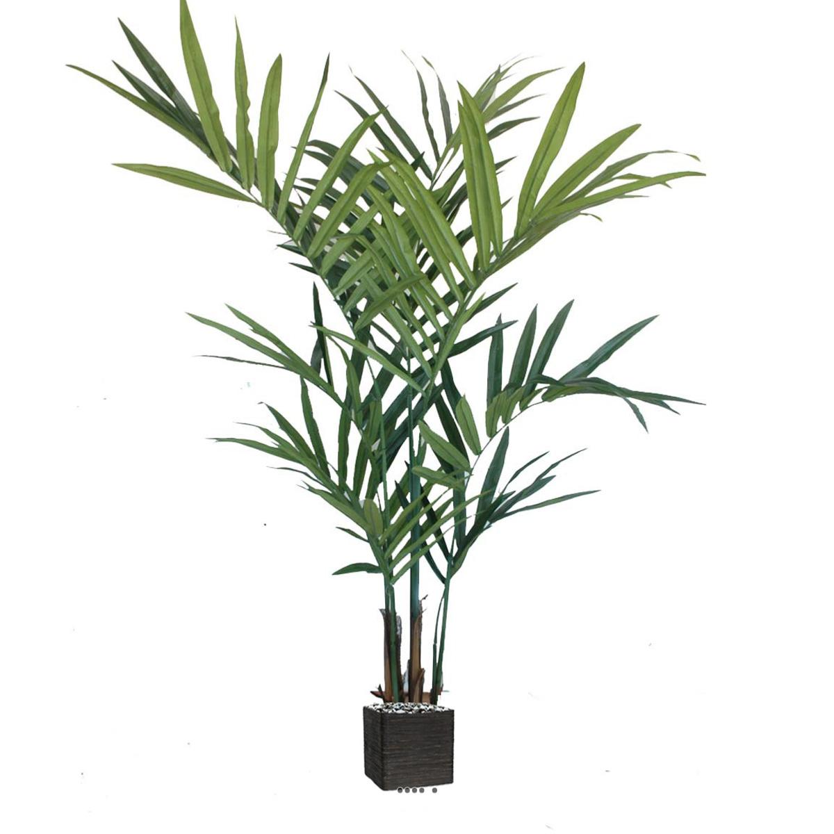Palmier kentia artificiel en pot 12 palme vert, ARTIFICIELLES