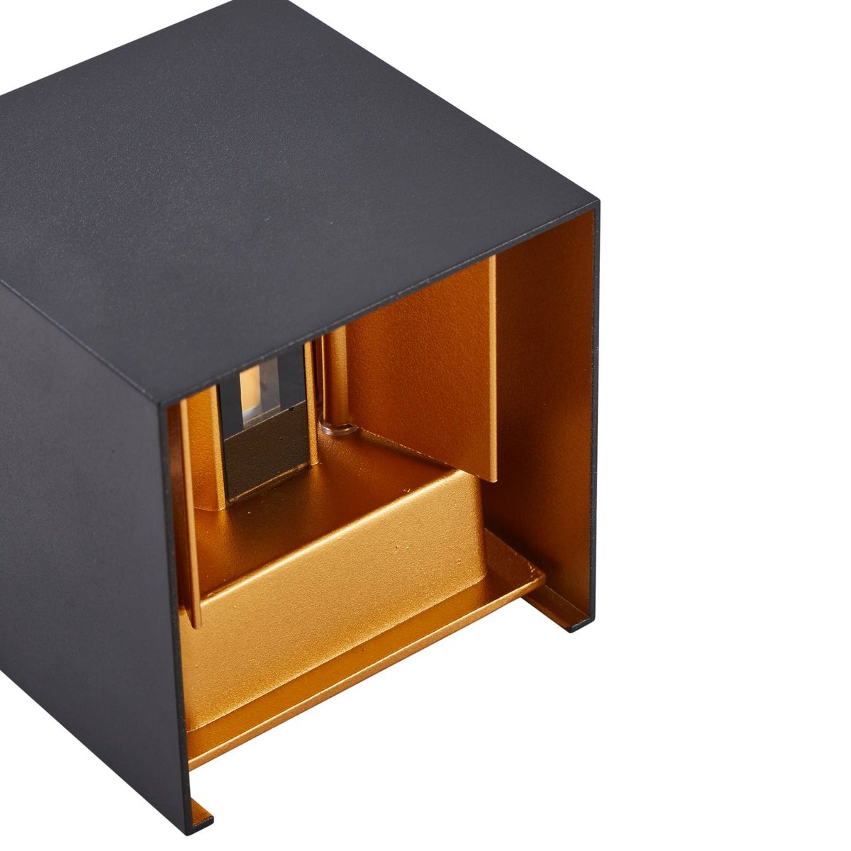 Applique extérieure en métal moderneLED noir, doré, LINDBY