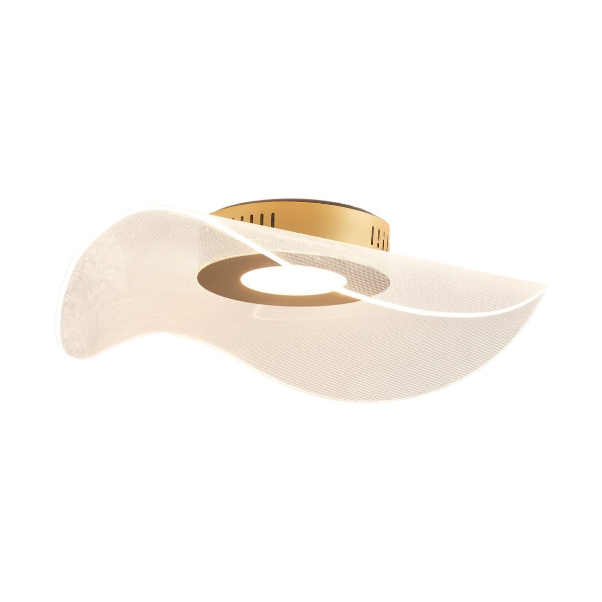 Plafonnier design aérien doré - ONDENIS transparent et doré, KOSILUM