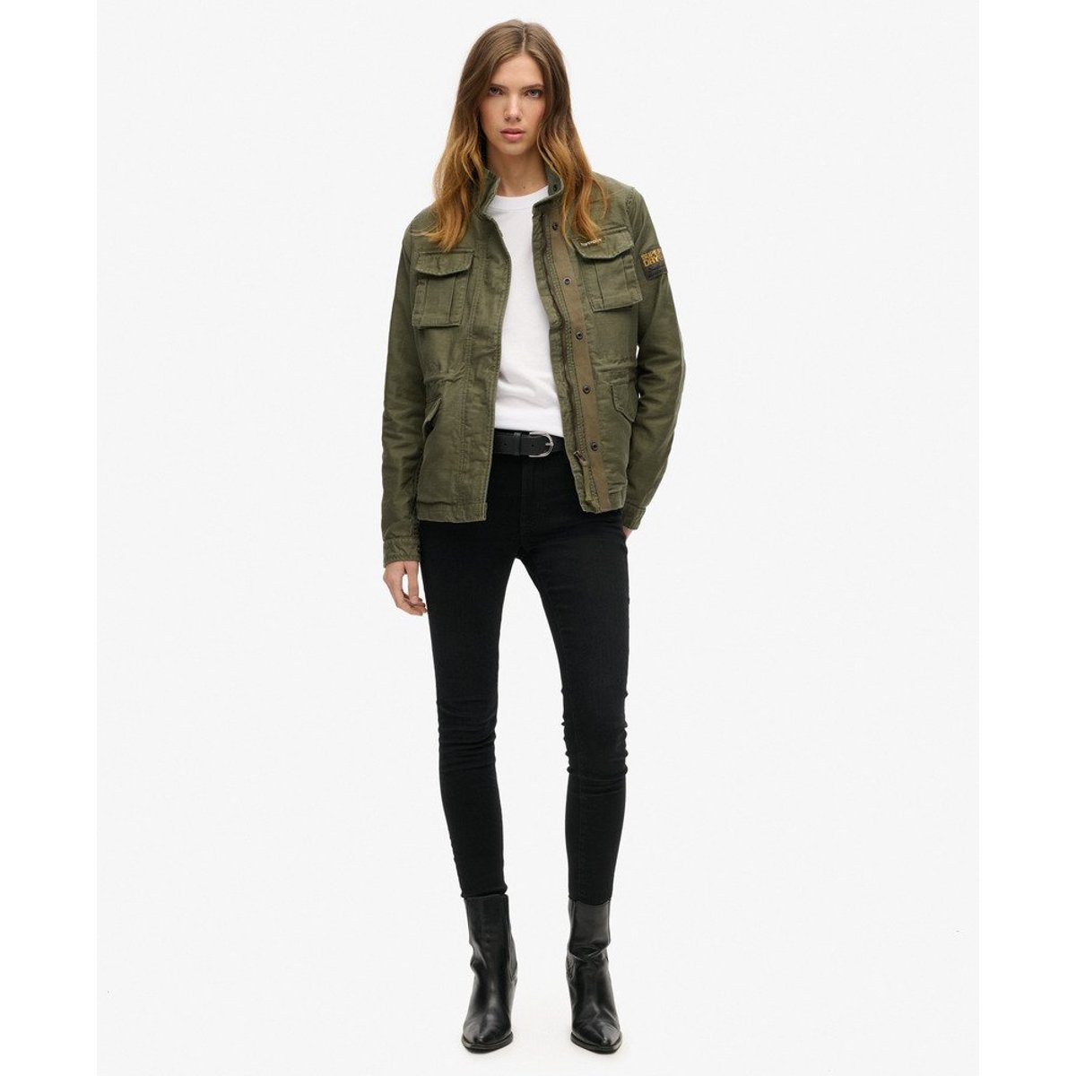Blouson M65 classique fantaisie kaki délavé, SUPERDRY