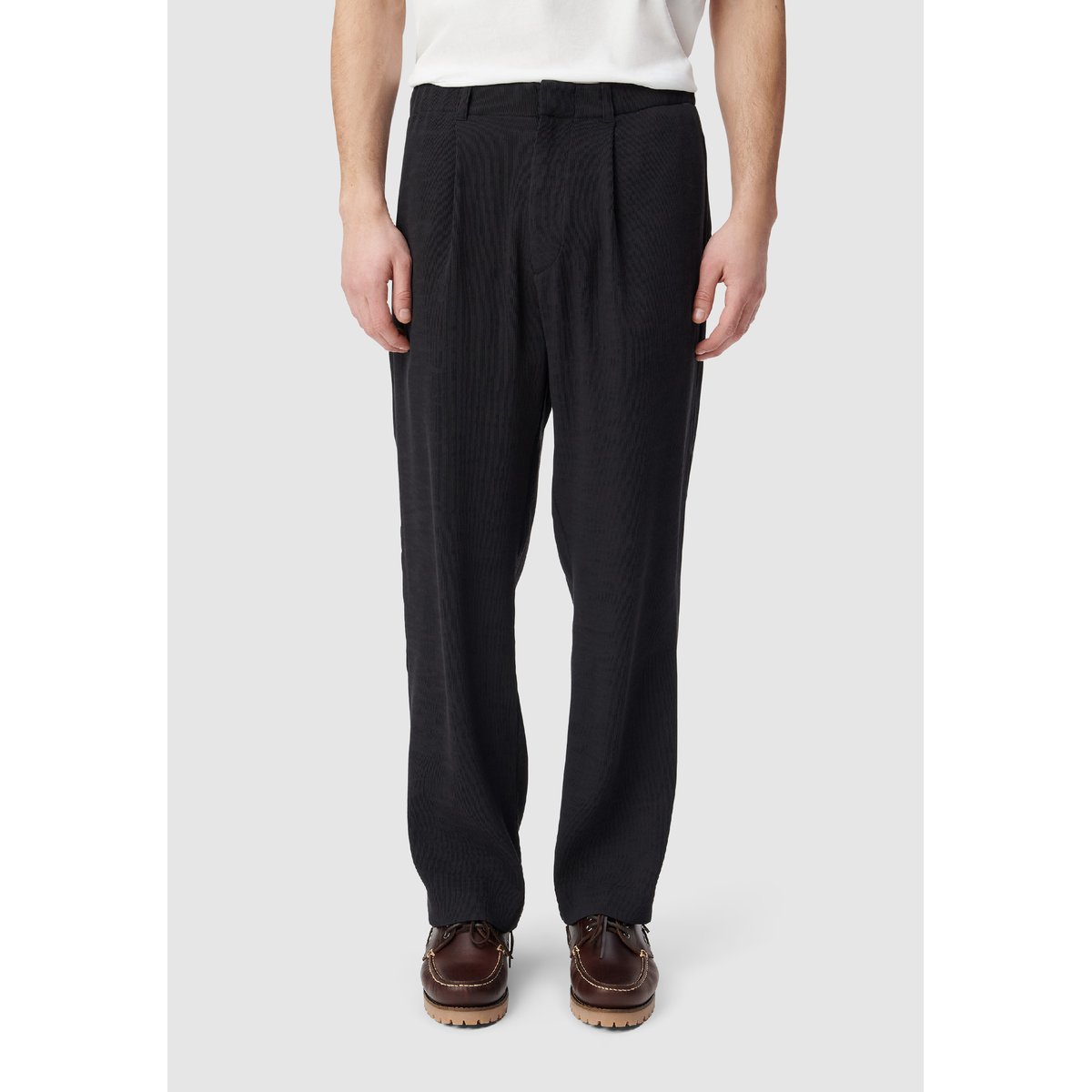 Pantalon tissu plissé noir, IKKS