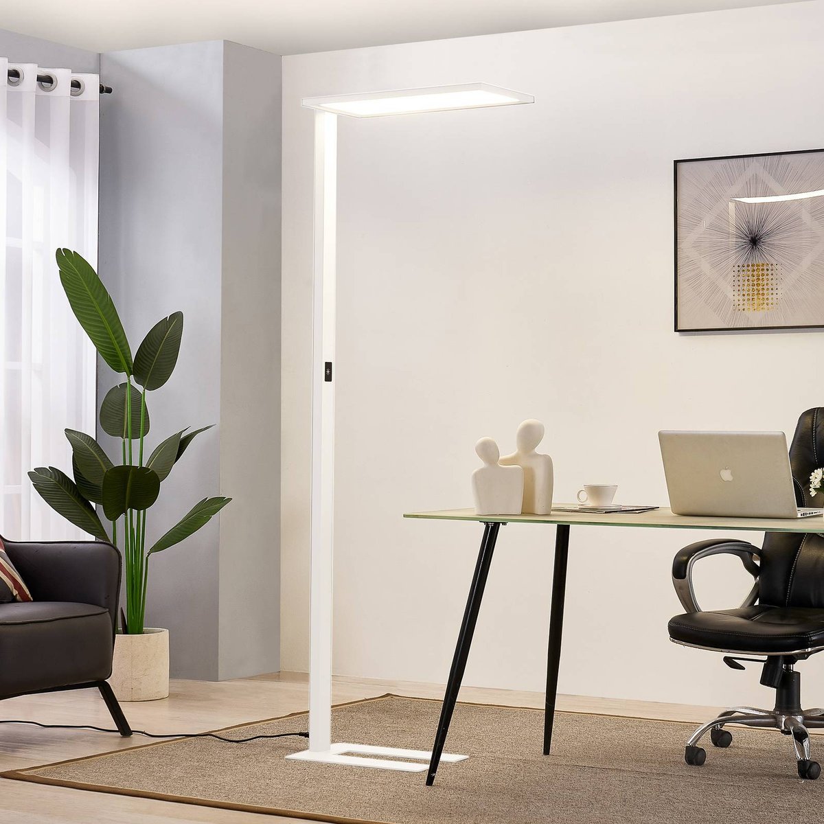 Lampadaires de bureau en aluminium moderneLED blanc (ral 9003), PRIOS