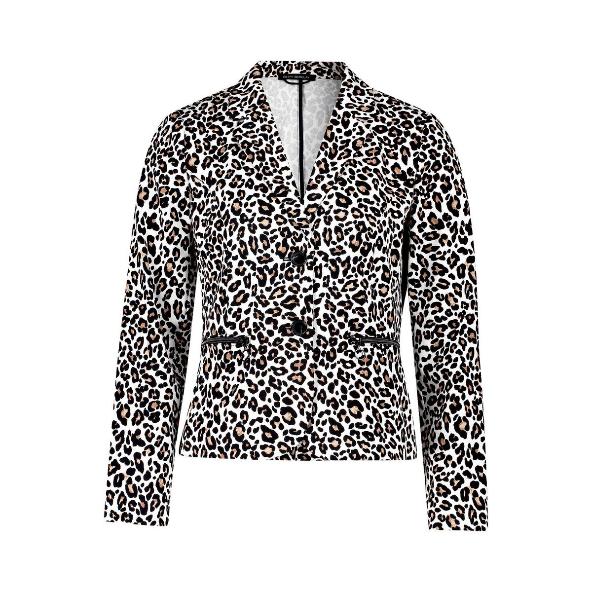 Blazer court à imprimé animalier blanc/noir, BETTY BARCLAY