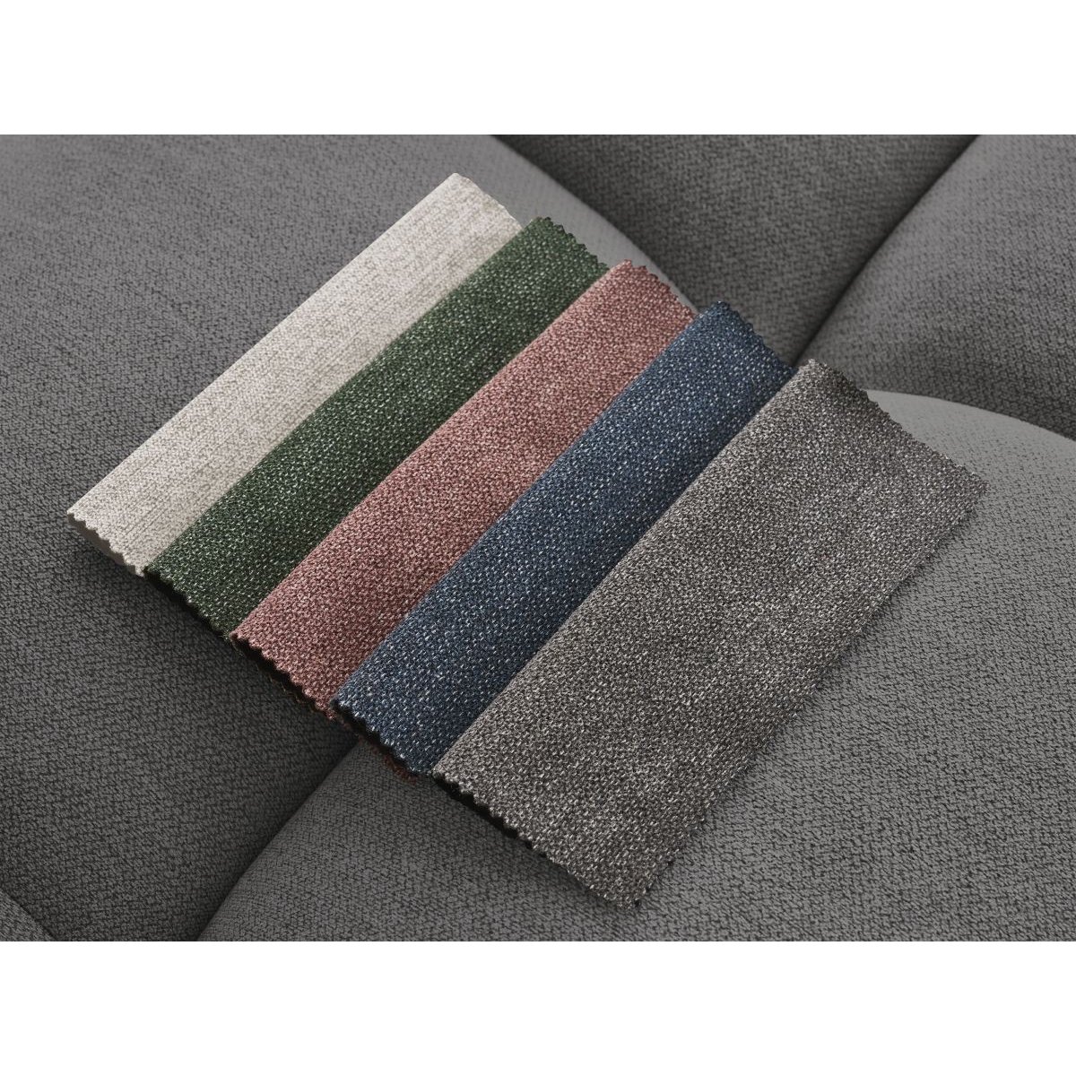 Pouf tissu chiné, MONT-BLANC gris foncé, BOBOCHIC