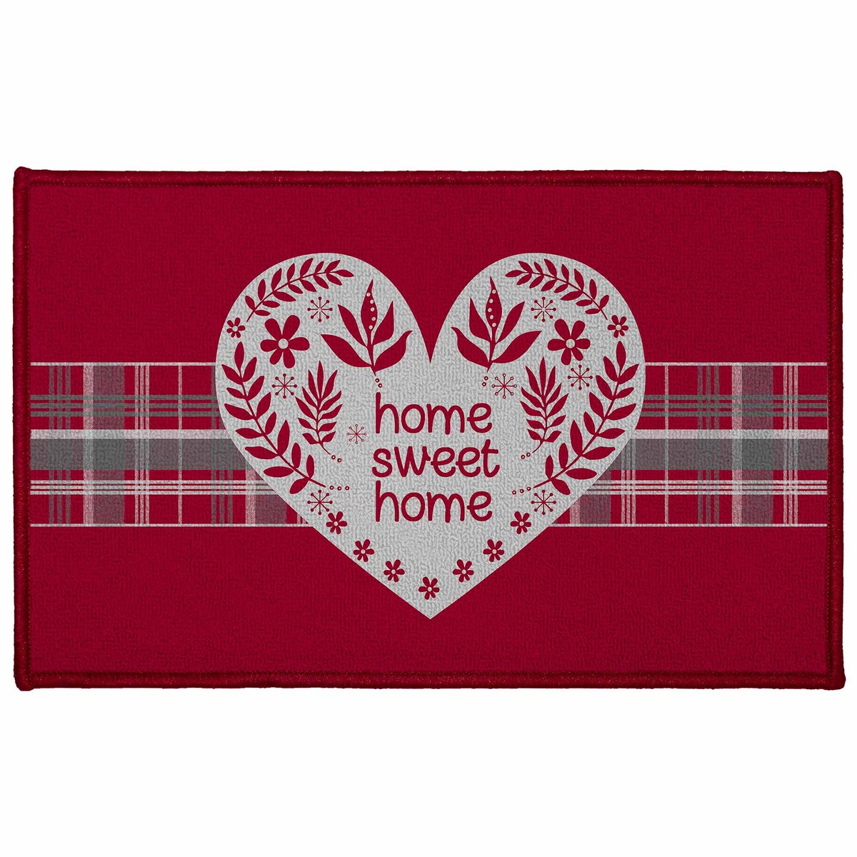 Tapis Multi-usage 50x120cm Home Sweet Home rouge, EDEN