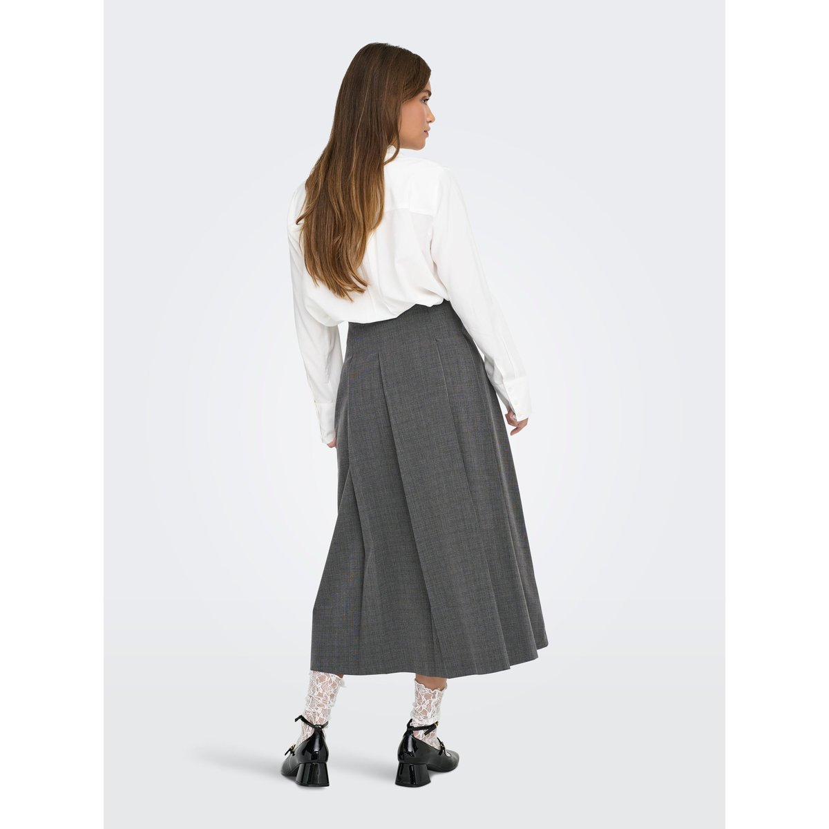 Jupe dark grey melange, ONLY