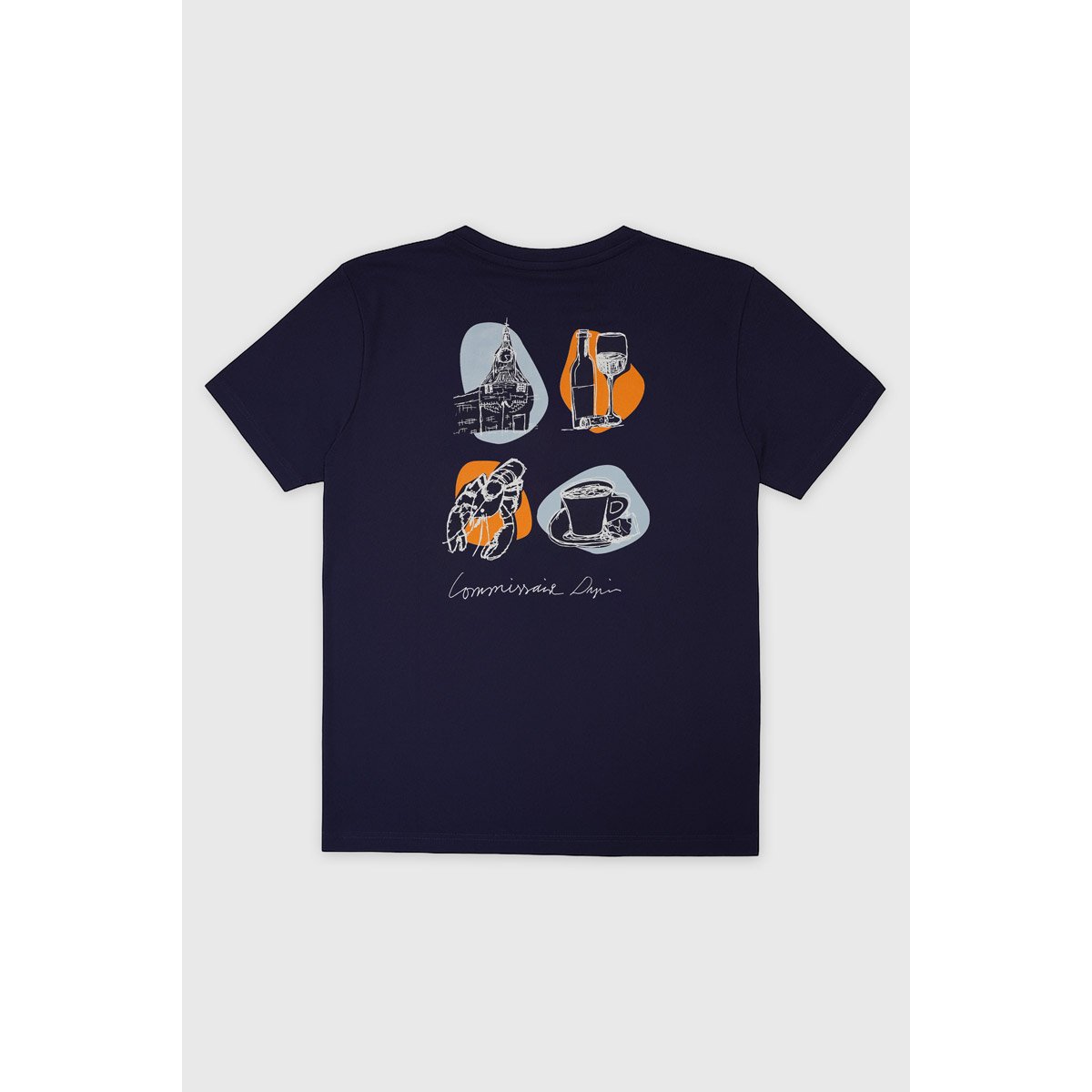 T-shirt uni mixte Commissaire Dupin en coton navire, ARMOR-LUX