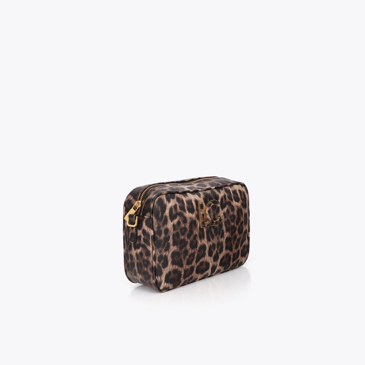 Sac à bandoulière imprimé léopard à logo métallique léopard, LOLA CASADEMUNT
