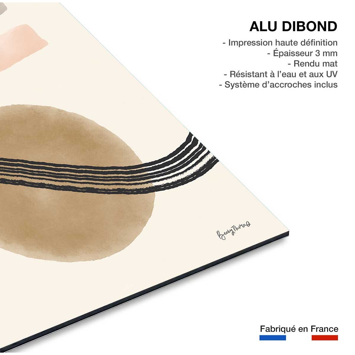 Tableau Abstrait des années 50 tableau alu dibond, HEXOA