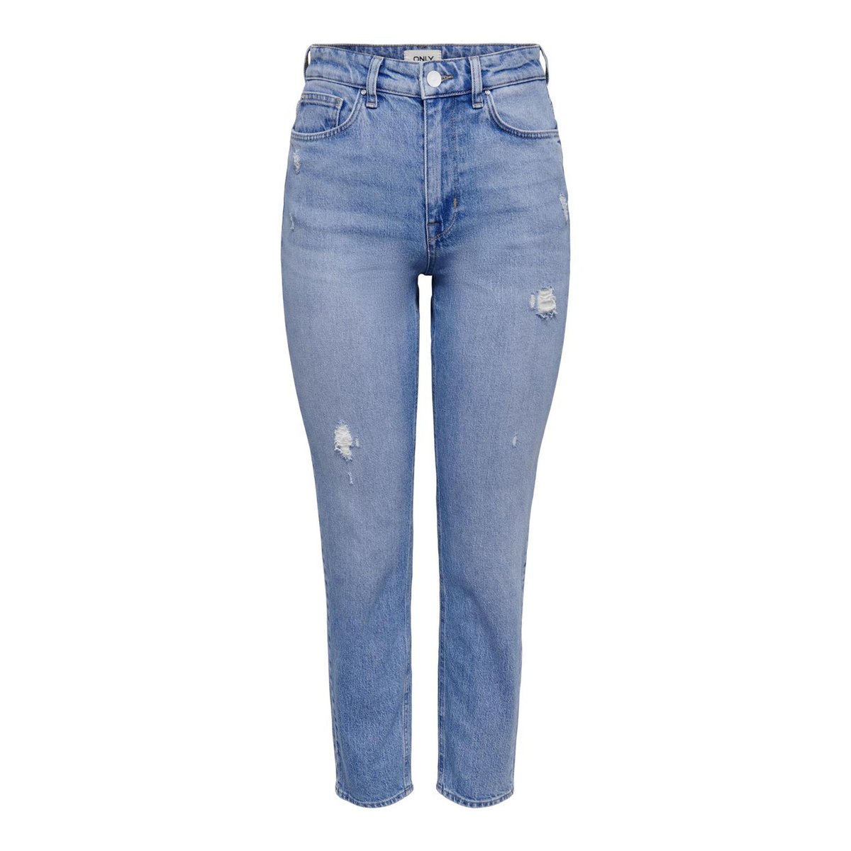 ONLEMILY Taille haute Straight Fit Jeans Jean coupe droite light blue denim, ONLY