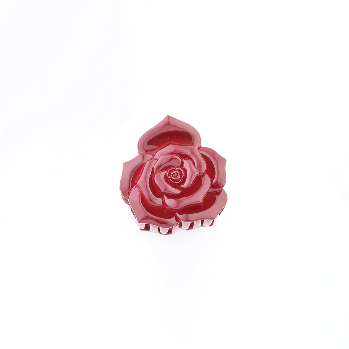 Pince à cheveux fleur de camélia bordeaux bordeaux, BALABOOSTE