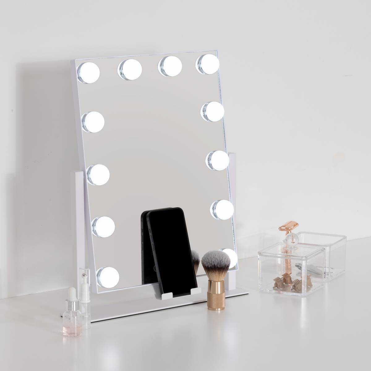 Moyen miroir design HOLLY blanc, 5FIVE SIMPLY SMART