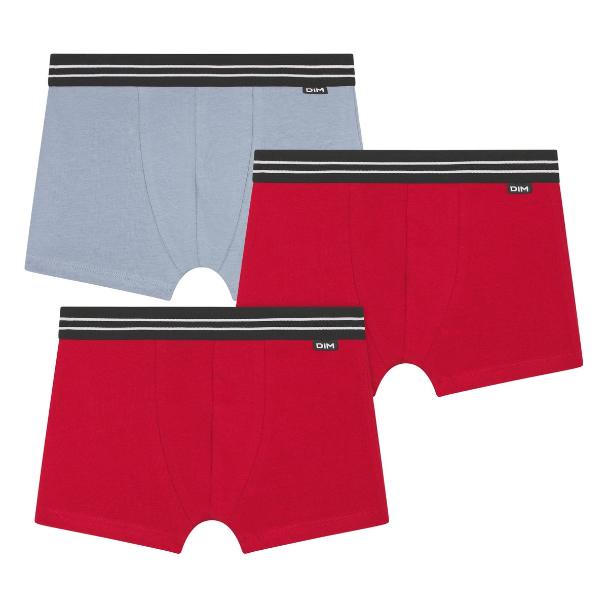 Lot de 3 boxers Coton EcoDim rouge, DIM