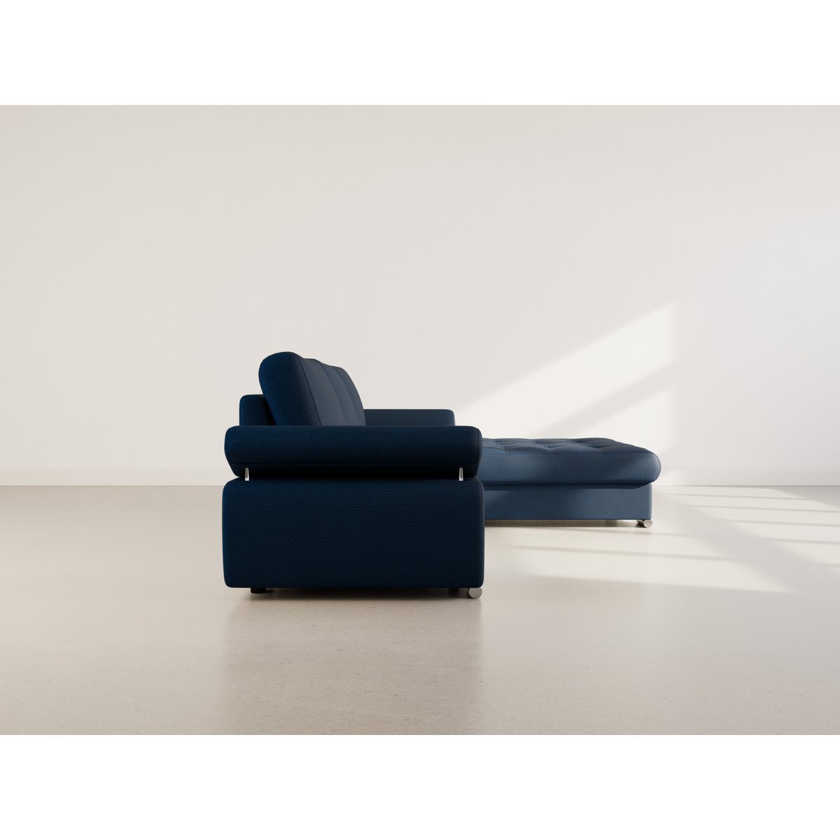 Canapé d'Angle Convertible 4 places - BIANCA bleu marine, BEST MOBILIER