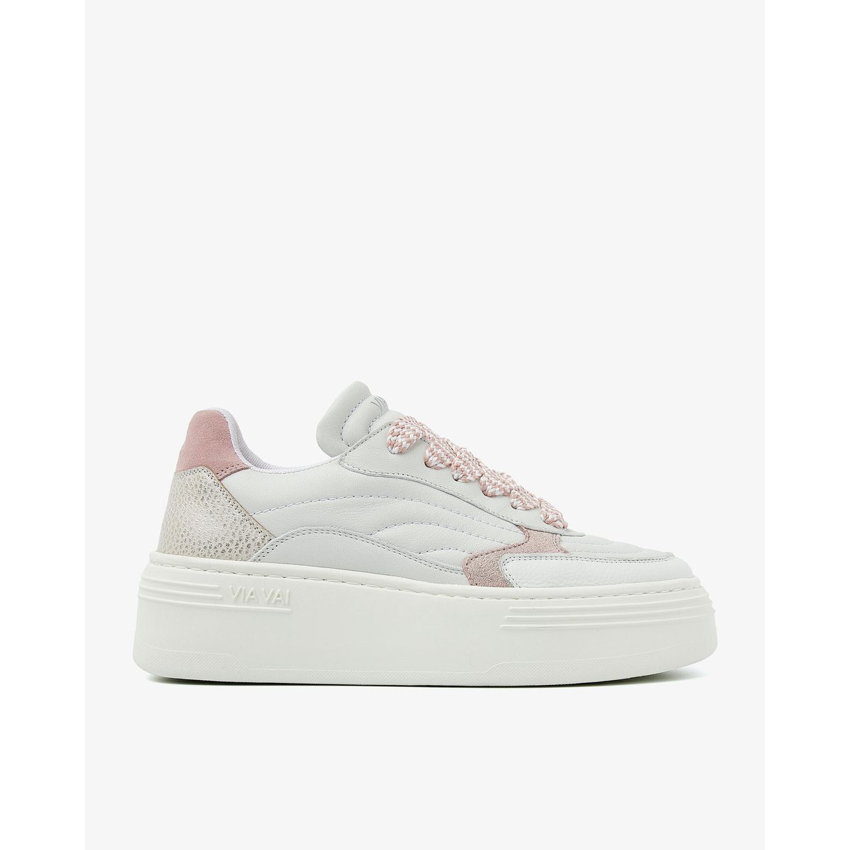 Baskets en cuir ISA JOSIE rose, VIA VAI