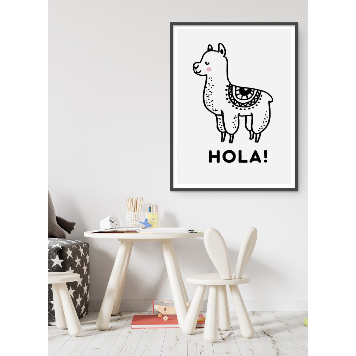 Affiche Hola ! blanc, L'AFFICHERIE
