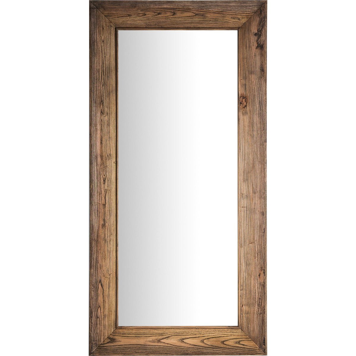 Miroir rectangulaire en bois d'orme marron marbré bois d'orme, RECOLLECTION