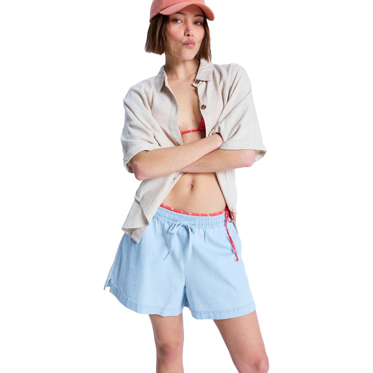 Short léger LEKEITIO BREAK. bleu light blue, ROXY